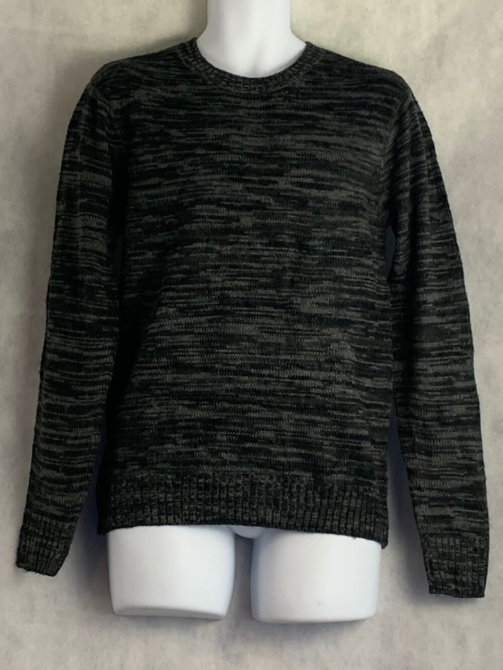 And Now This Men's Regular-Fit Marled Brushed Pullover Sweater, Black, Small